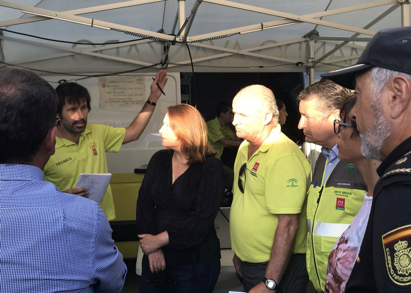 Fotos del dispositivo de extinción del incendio de Estepona