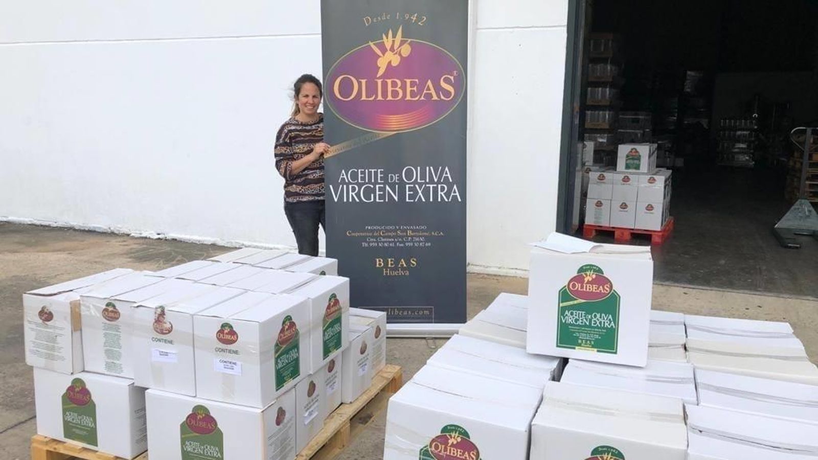 Botellas de aceite donadas por Olibeas.