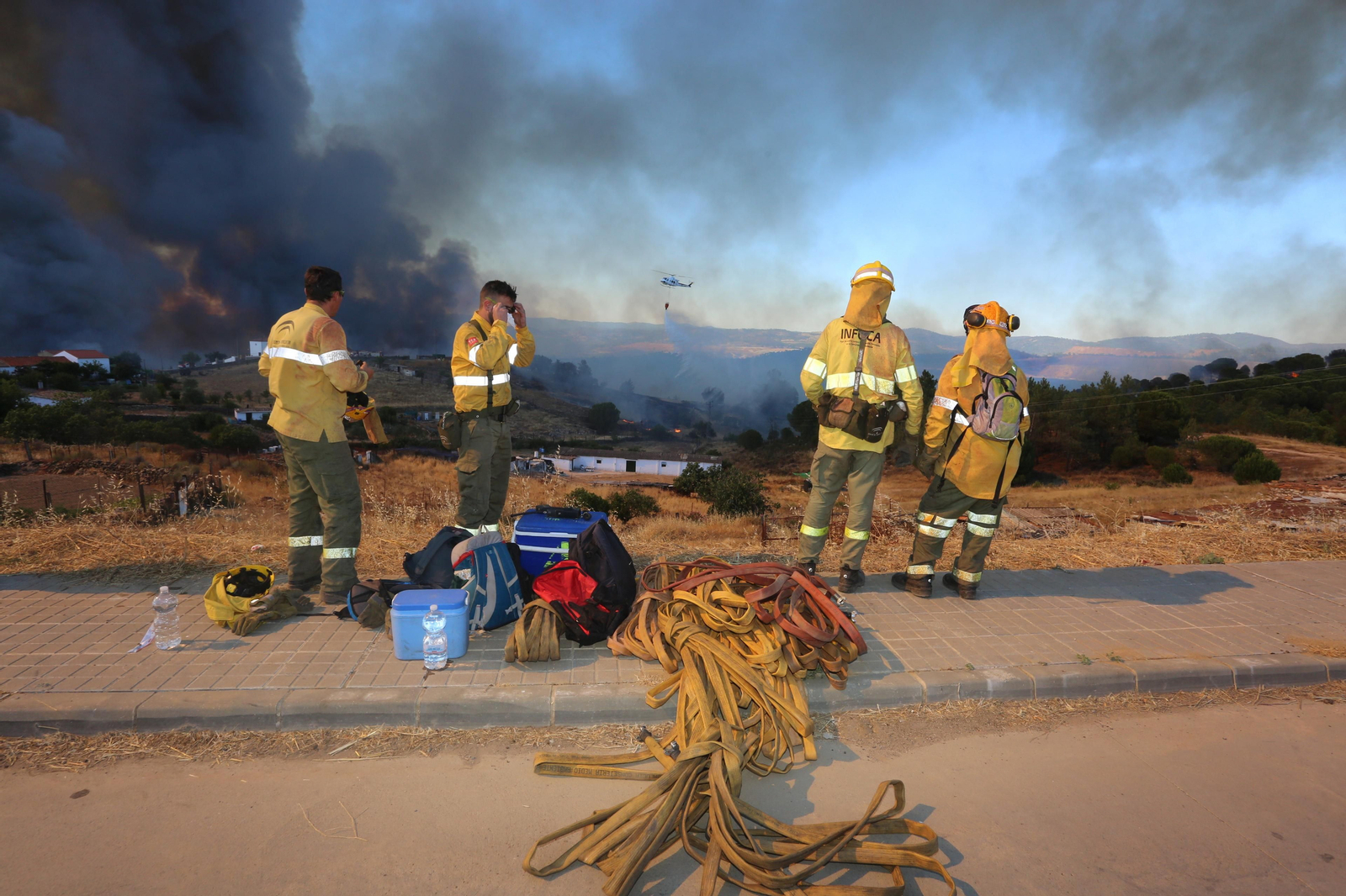El incendio de Riotinto en imágenes