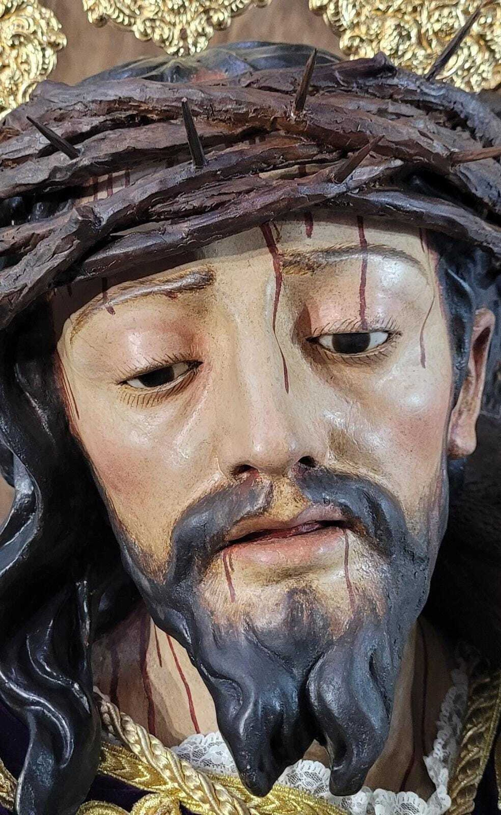 Primer plano de Jesús Nazareno de Las Cabezas