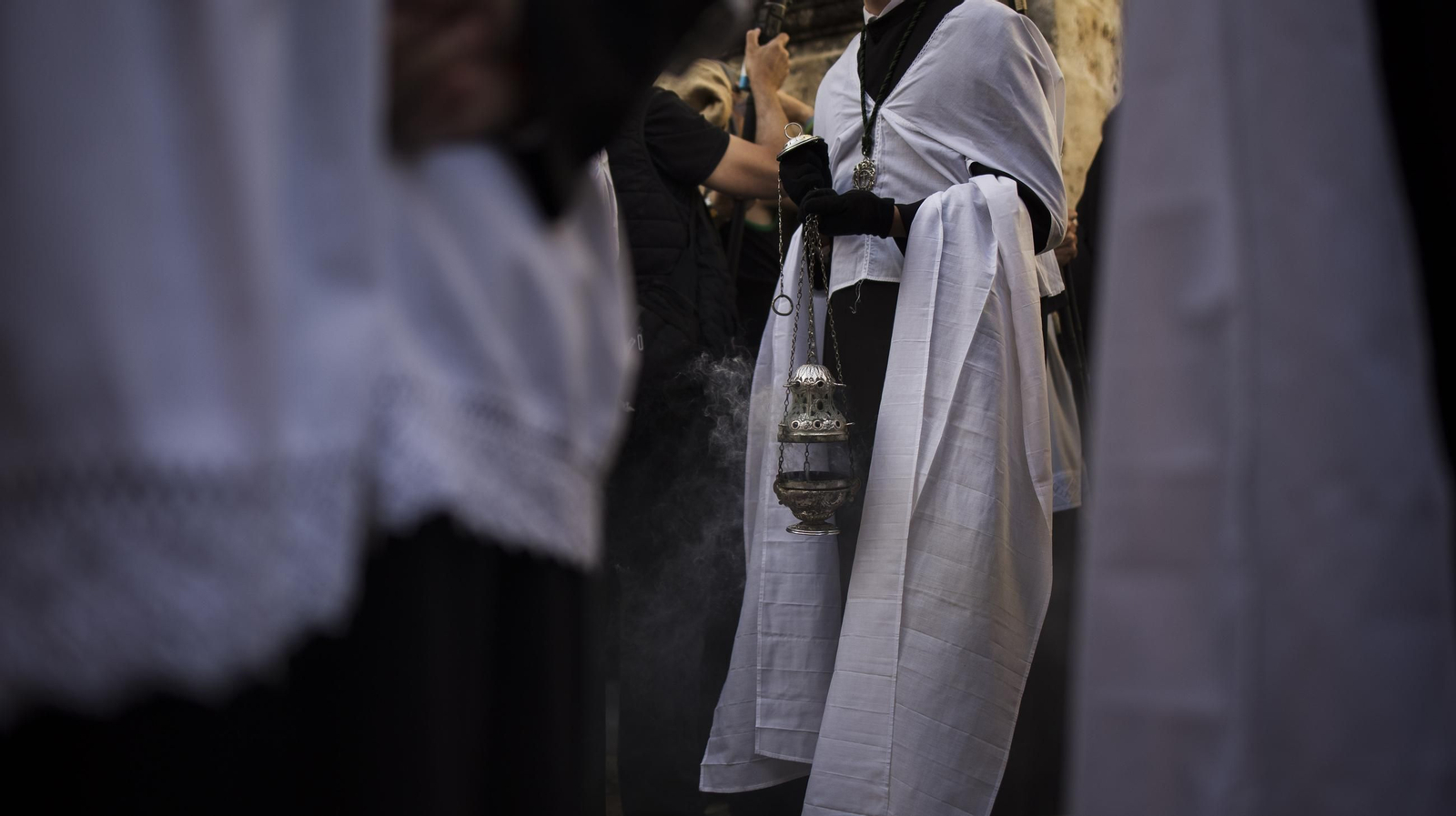 Imágenes de la Hermandad de La Vera-Cruz en el Jueves Santo de Jerez 2025