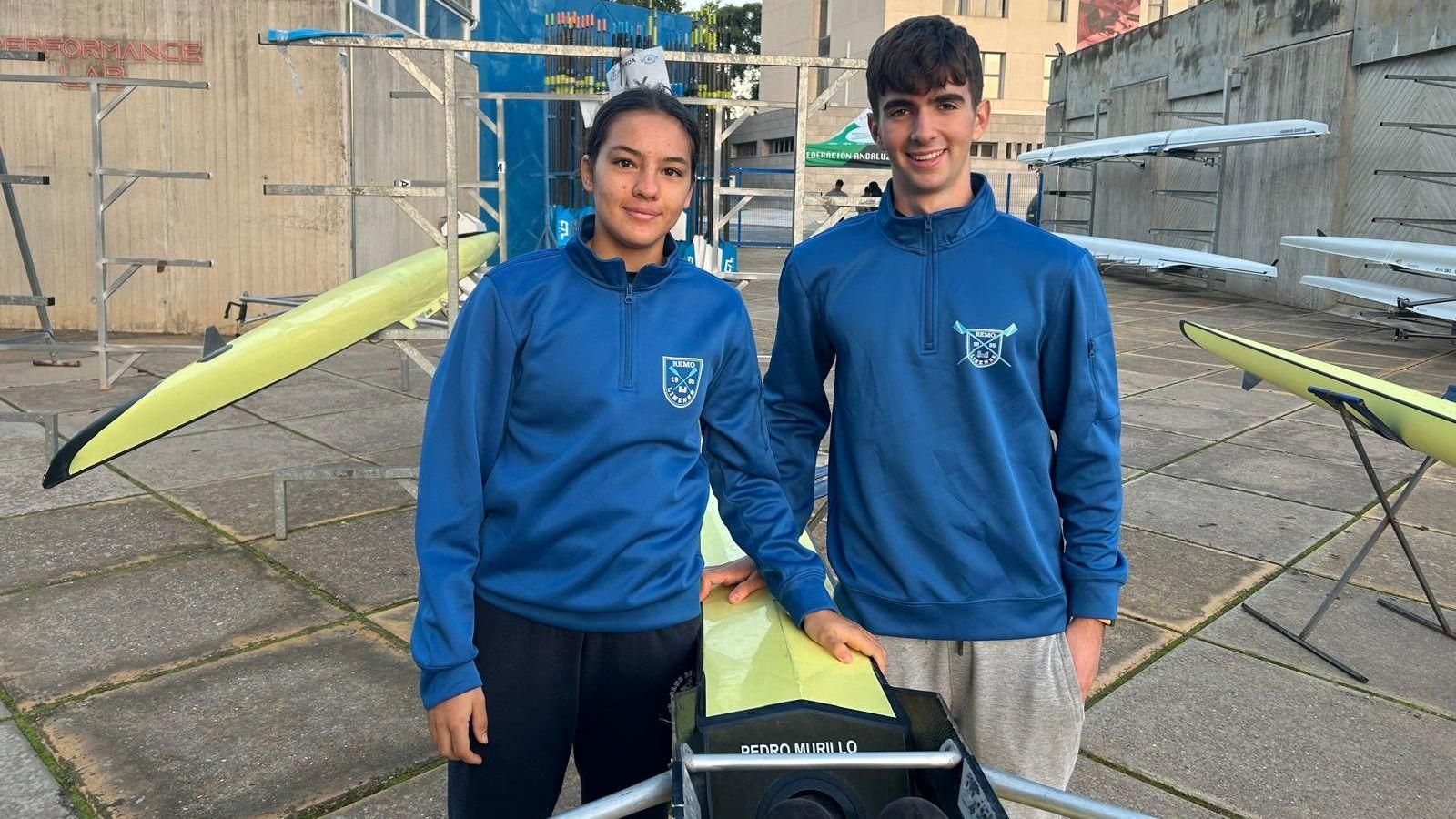 Esther Fuerte y Chistian Reyes, del Club de Remo Linense Esther Fuerte y Chistian Reyes, del Club de Remo Linense