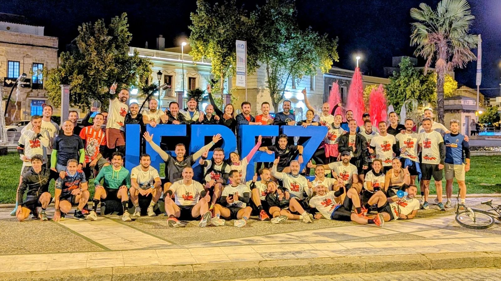 Imagen de una de las quedadas de este año de 'Jaleo run' en Jerez.