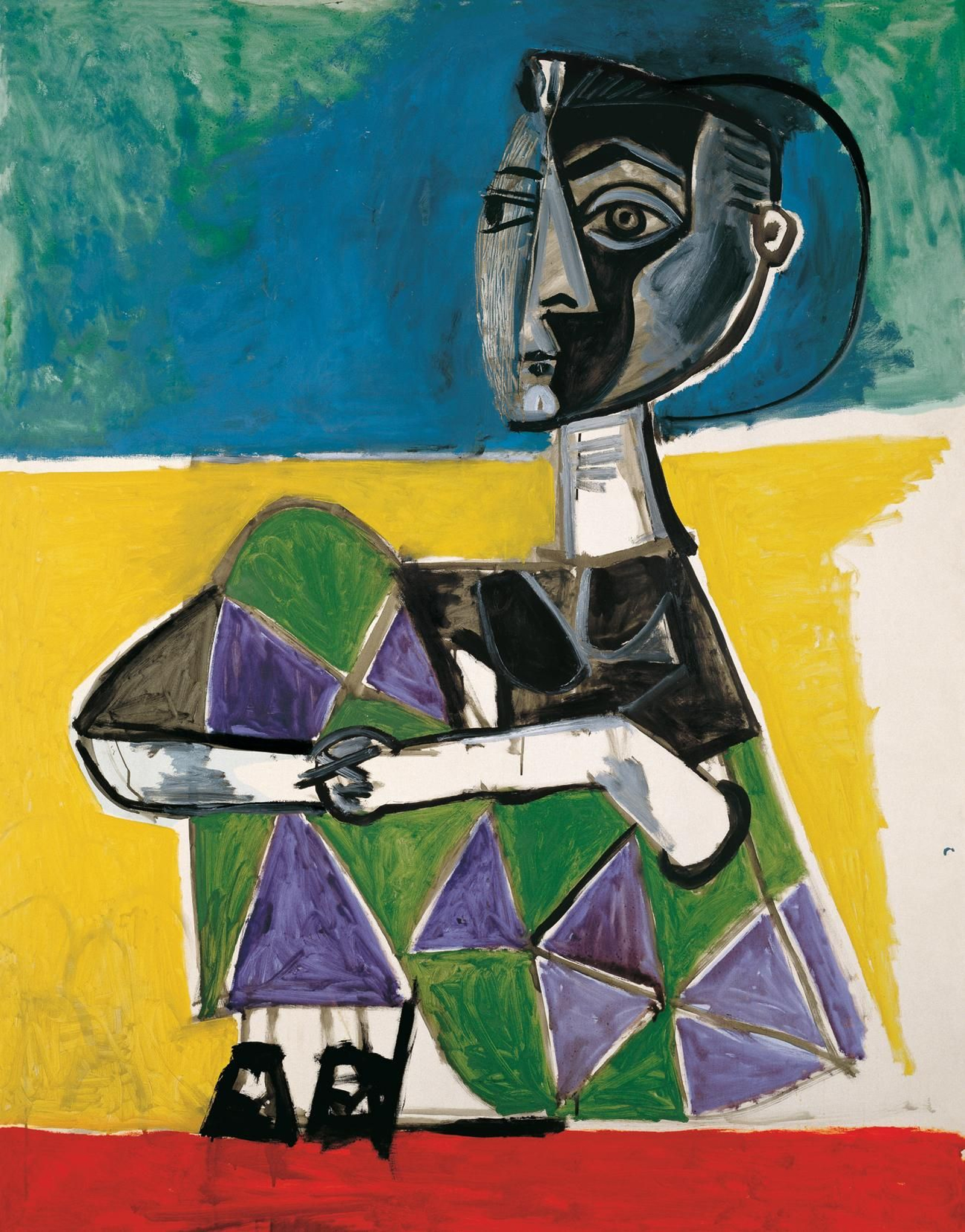 'Jacqueline sentada', Pablo Picasso 1954.