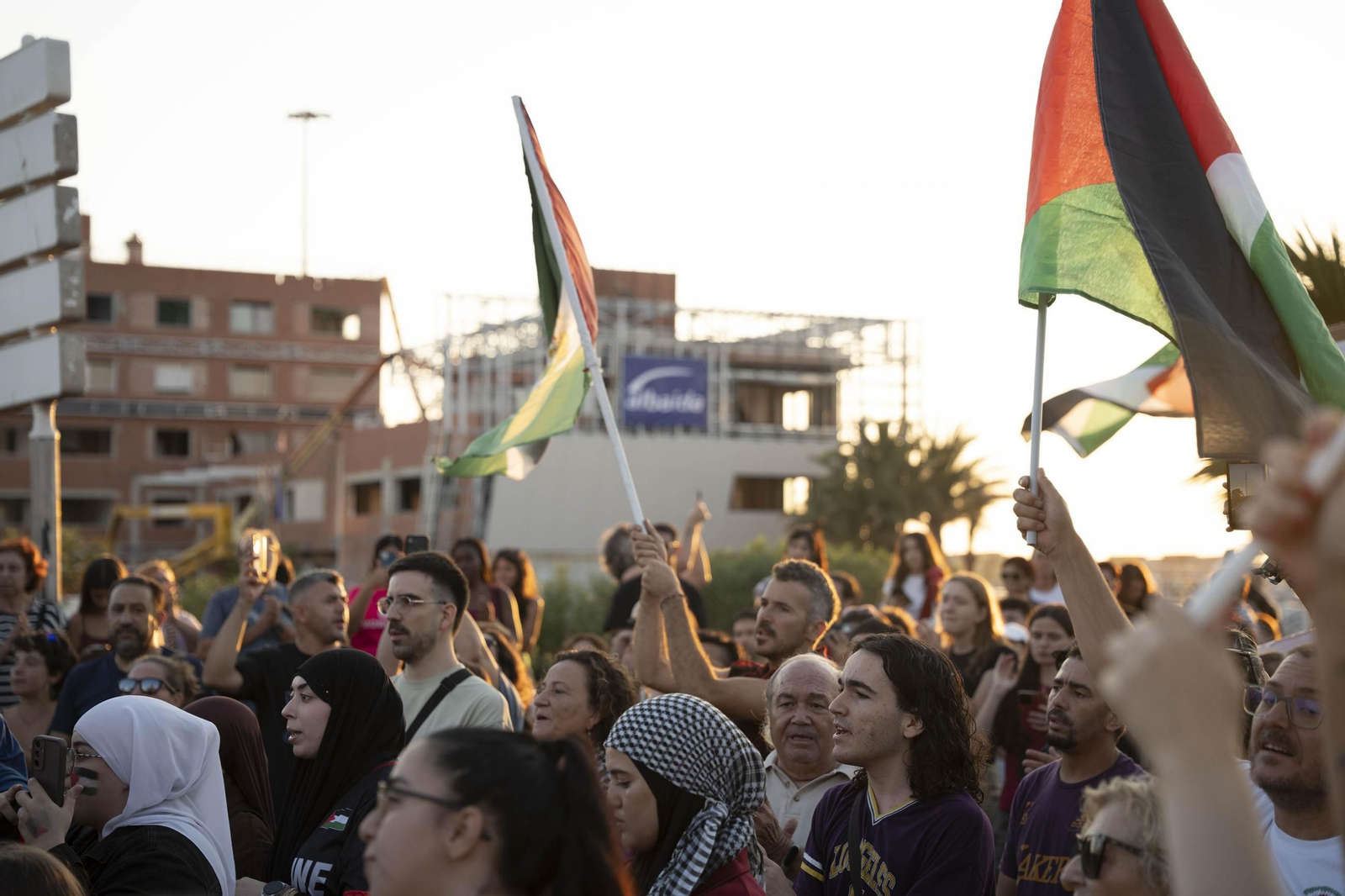 Manifestación convocada por la Plataforma Almería por Palestina