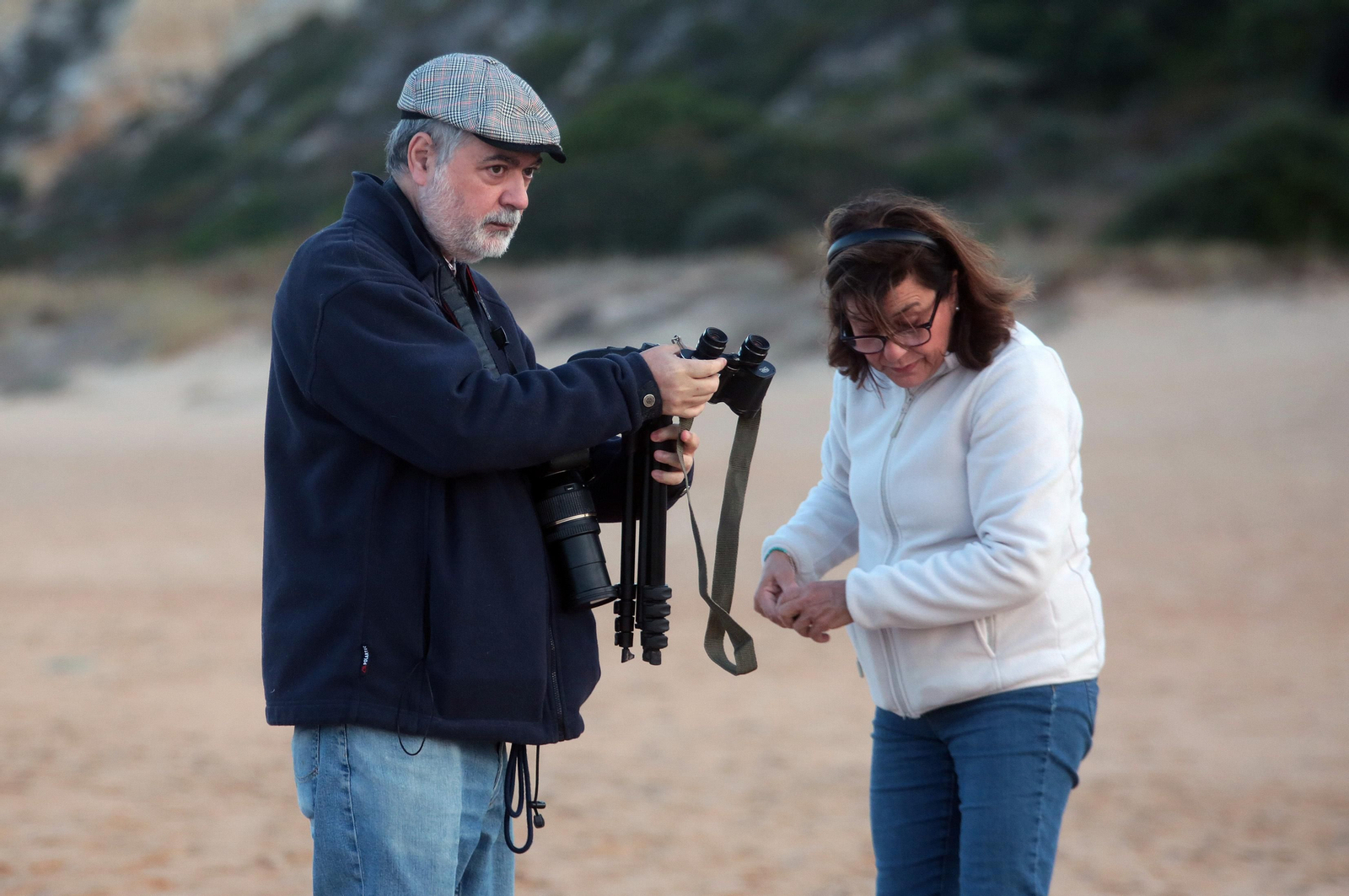 Imágenes del ambiente para ver el lanzamiento del cohete Miura 1