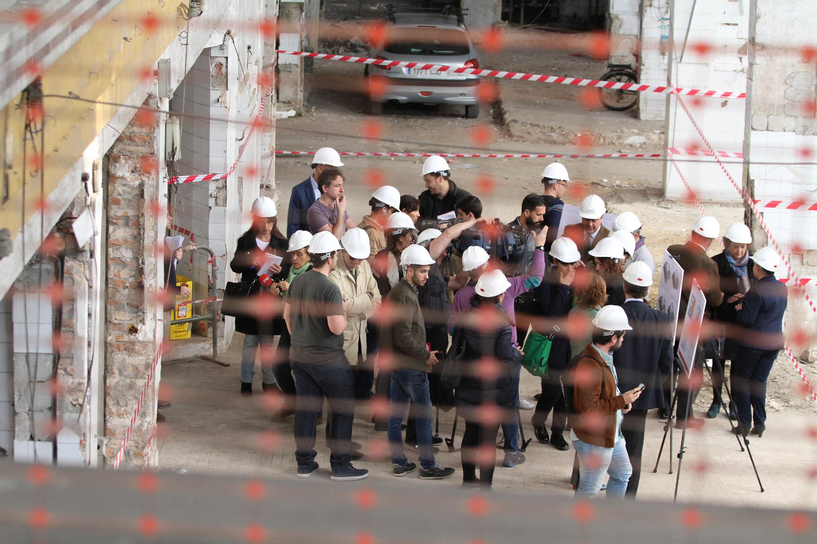 La visita del alcalde a las obras del Mercado Puerta de la Carne, en imágenes