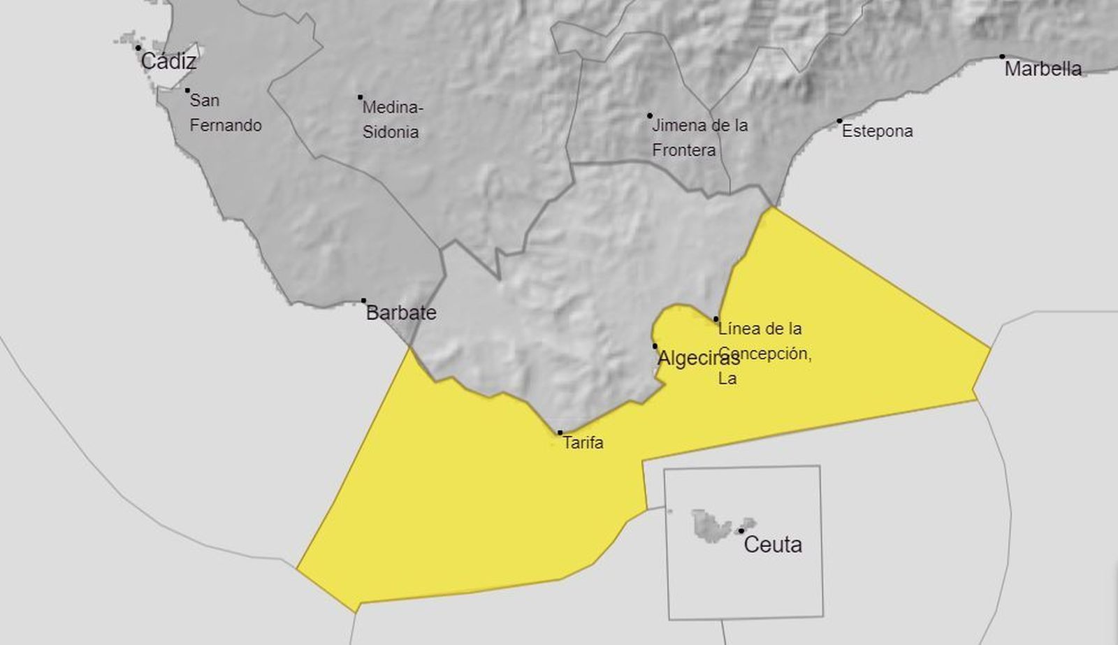 El mapa de la Aemet.