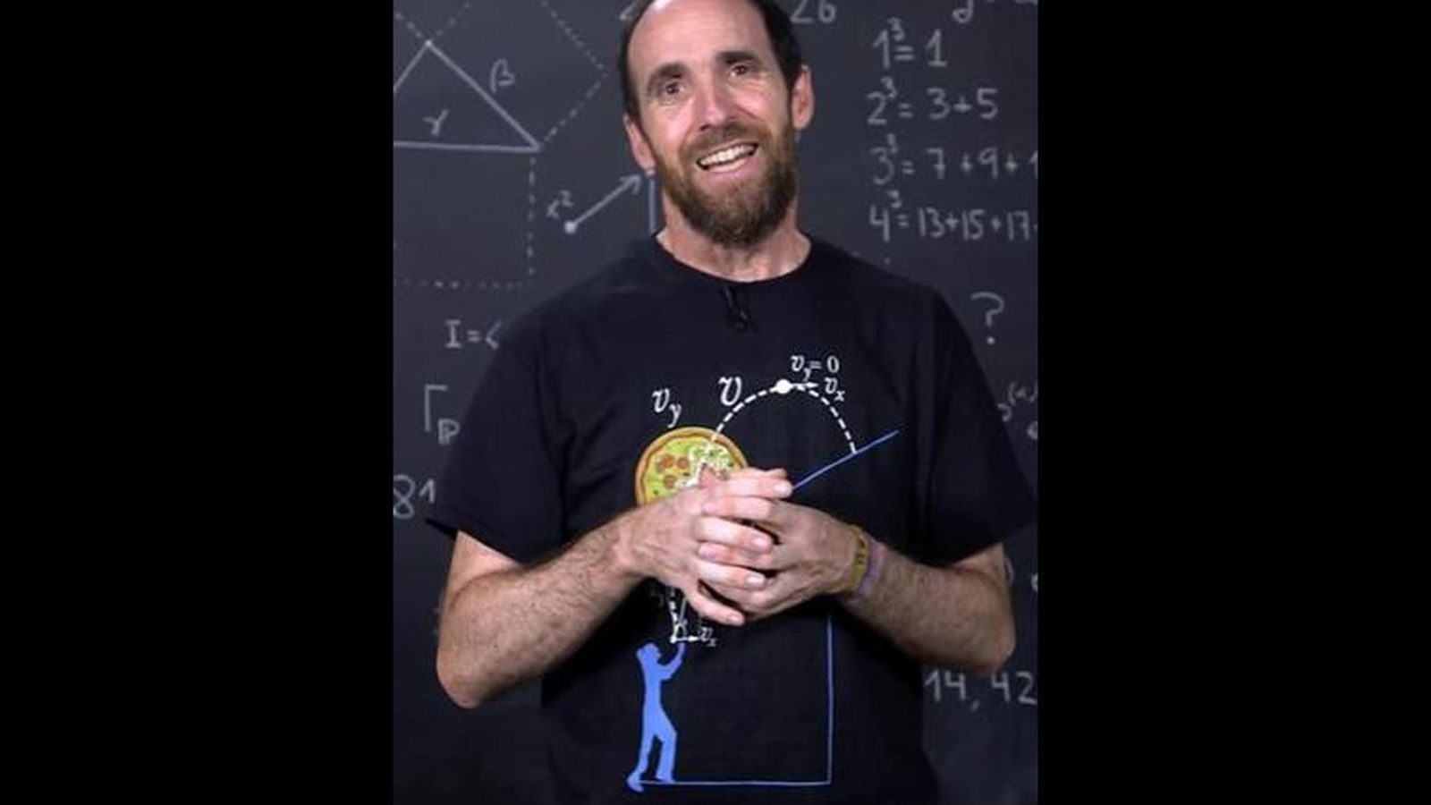 Eduardo Sáenz, durante uno de sus vídeos en @_derivando