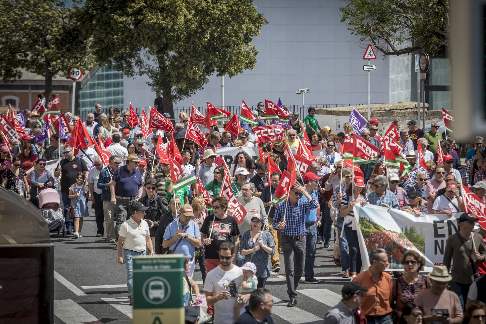 Manifestación de UGT y CCOO