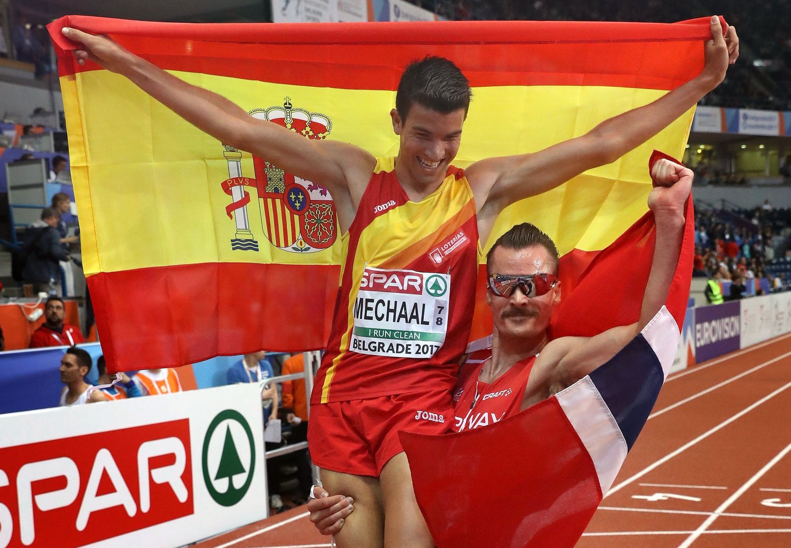 Adel Mechaal delebranto su oro en Belgrado.