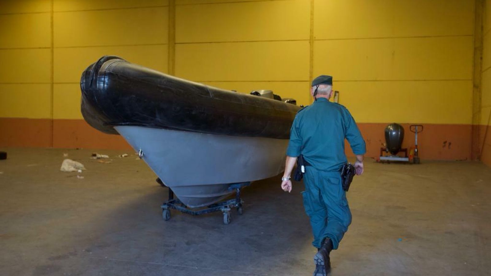 Narcolancha intervenida en Pilas