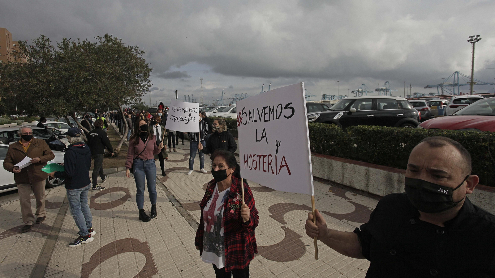 Fotos de la manifestación de la hostelería en Algeciras