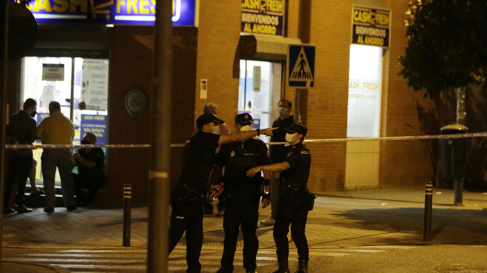 Atraco en el supermercado de Amate, en julio de 2021.