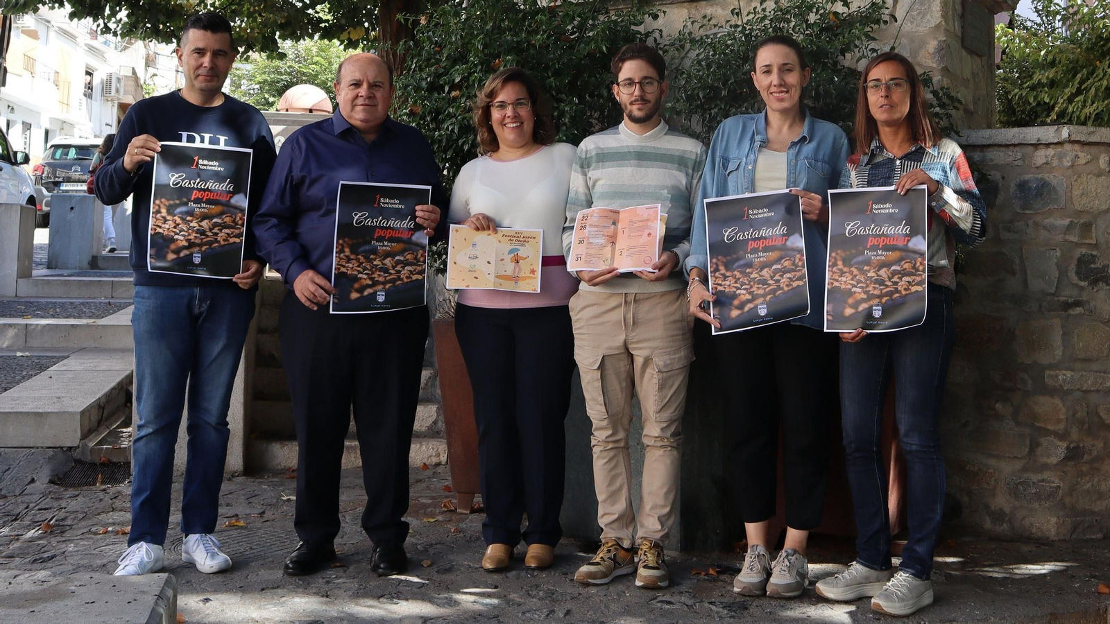 El equipo de Gobierno, durante la presentación del Festival de Otoño
