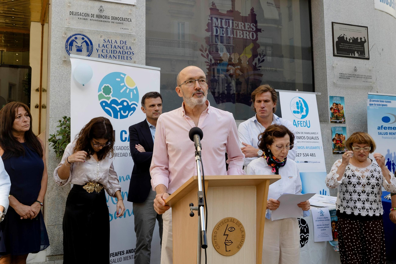 Lectura de manifiesto en Cádiz, el pasado 10 de octubre, por el Día de la Salud Mental.