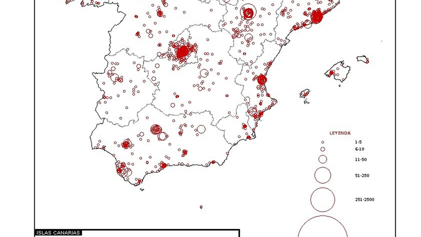 Mapa de los apellidos.