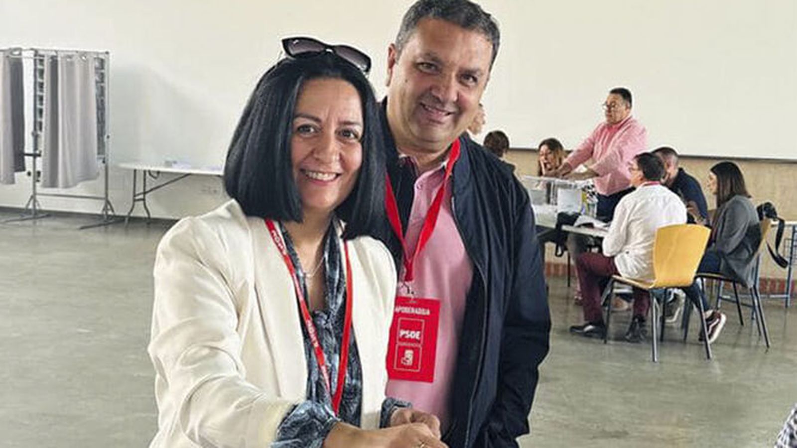 Antonio Cerrillo junto a su mujer, Purificación Sánchez, alcaldesa de Cantoria.