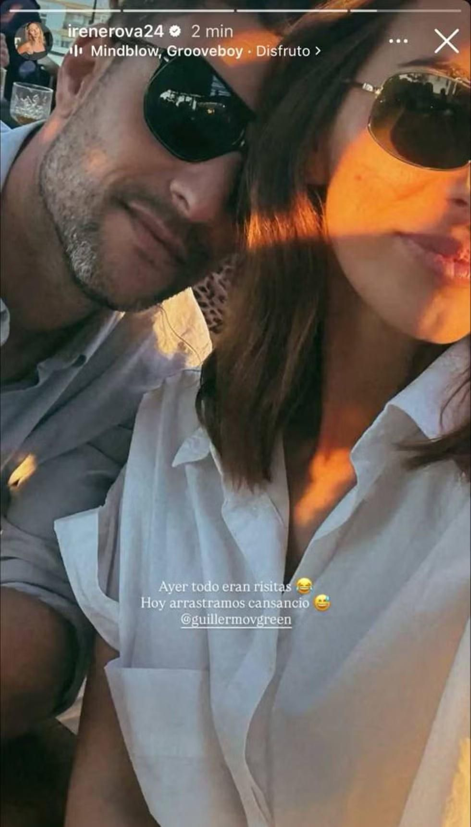 La primera fotografía que ha compartido Irene con Guillermo en las redes sociales.