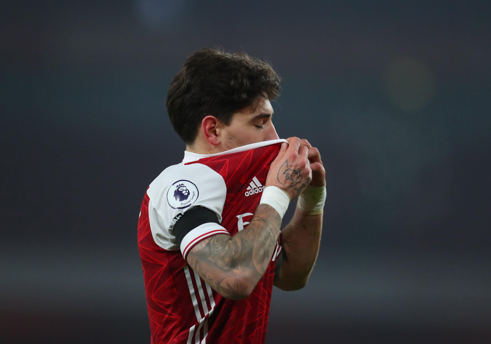 Héctor Bellerín, en un partido del Arsenal.