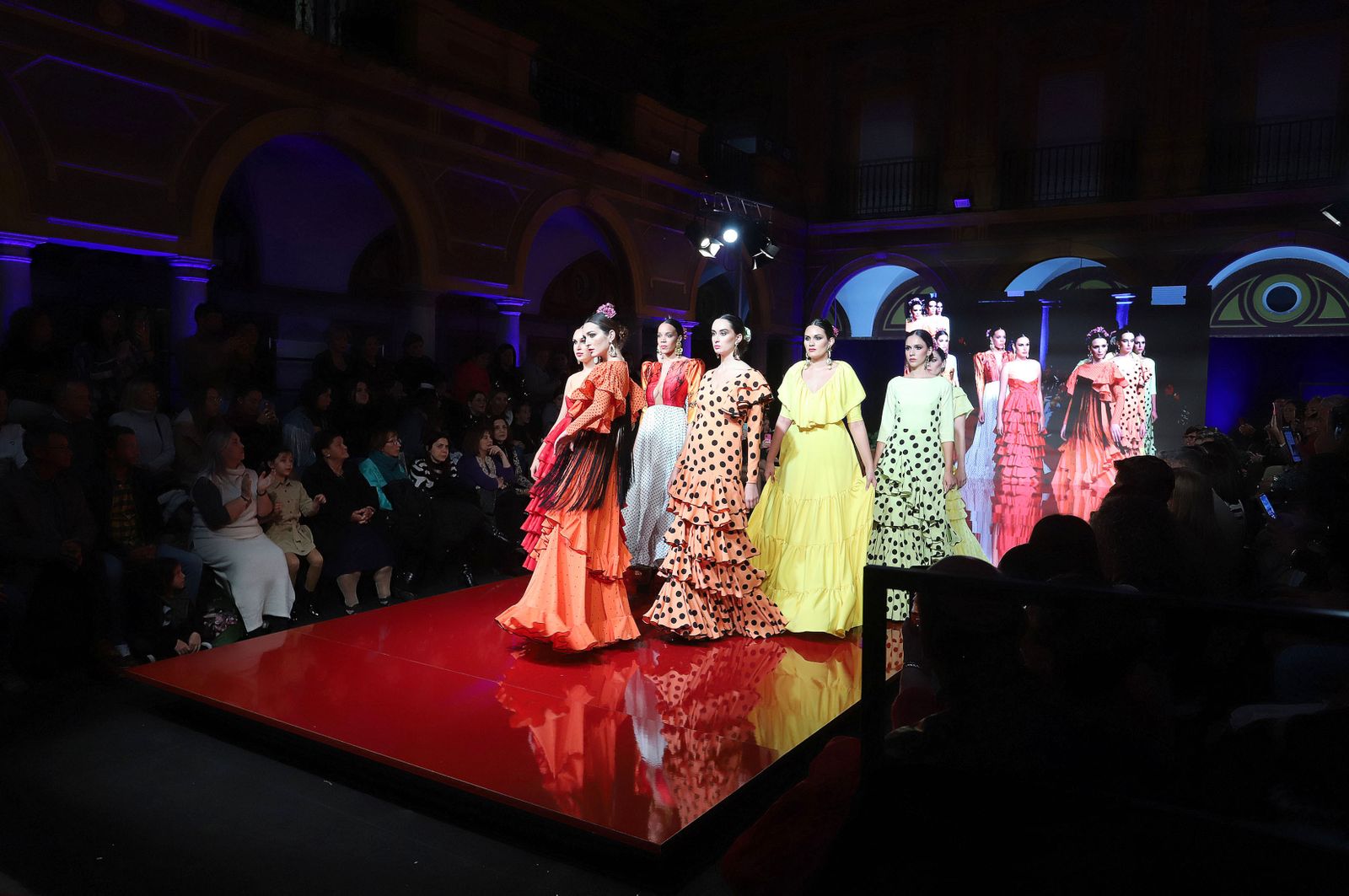 Huelva Flamenca 2023. Imágenes de la pasarela de moda flamenca de la modista Adelina Infante