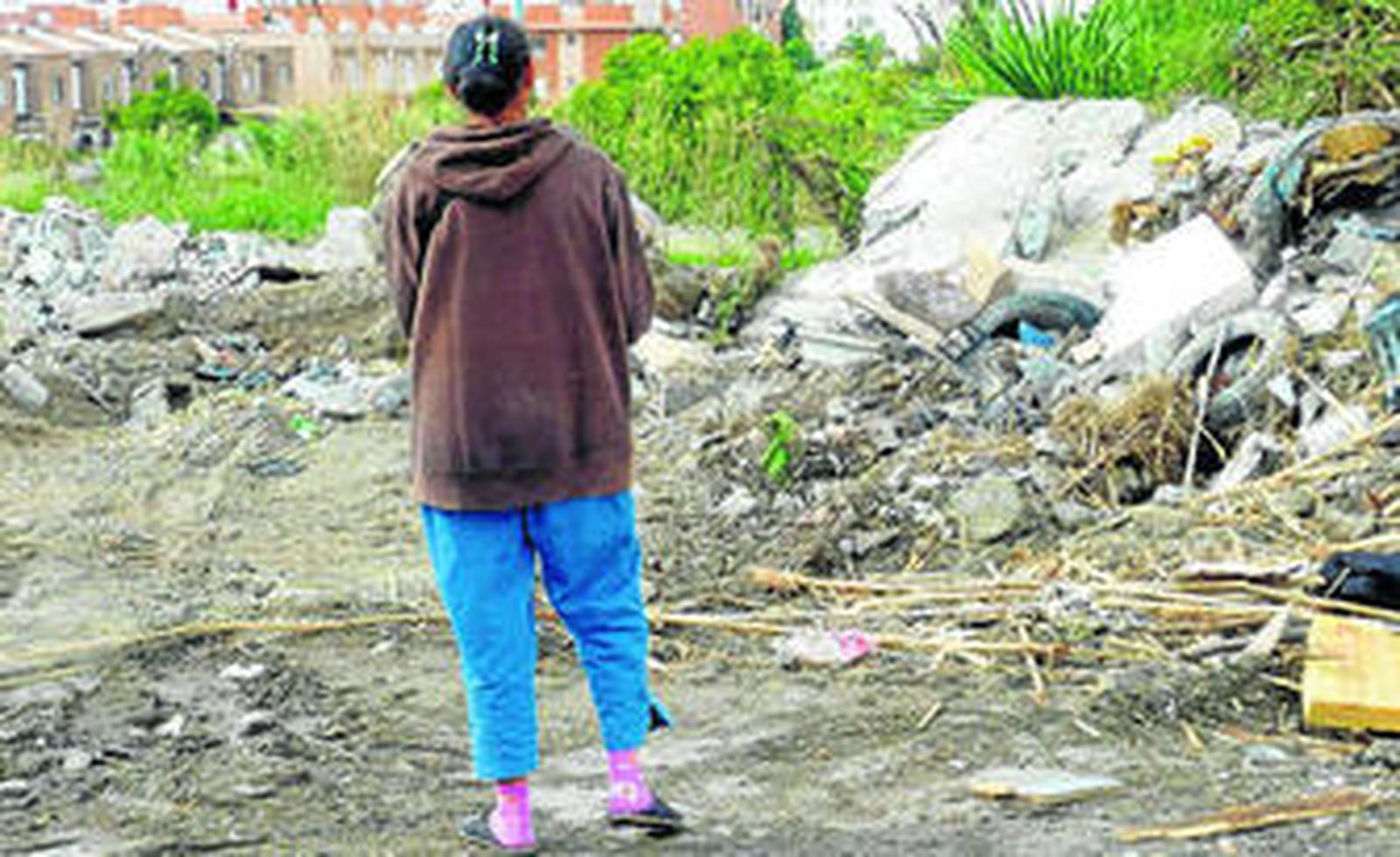 Una de las mujeres que se ha quedado en Motril.