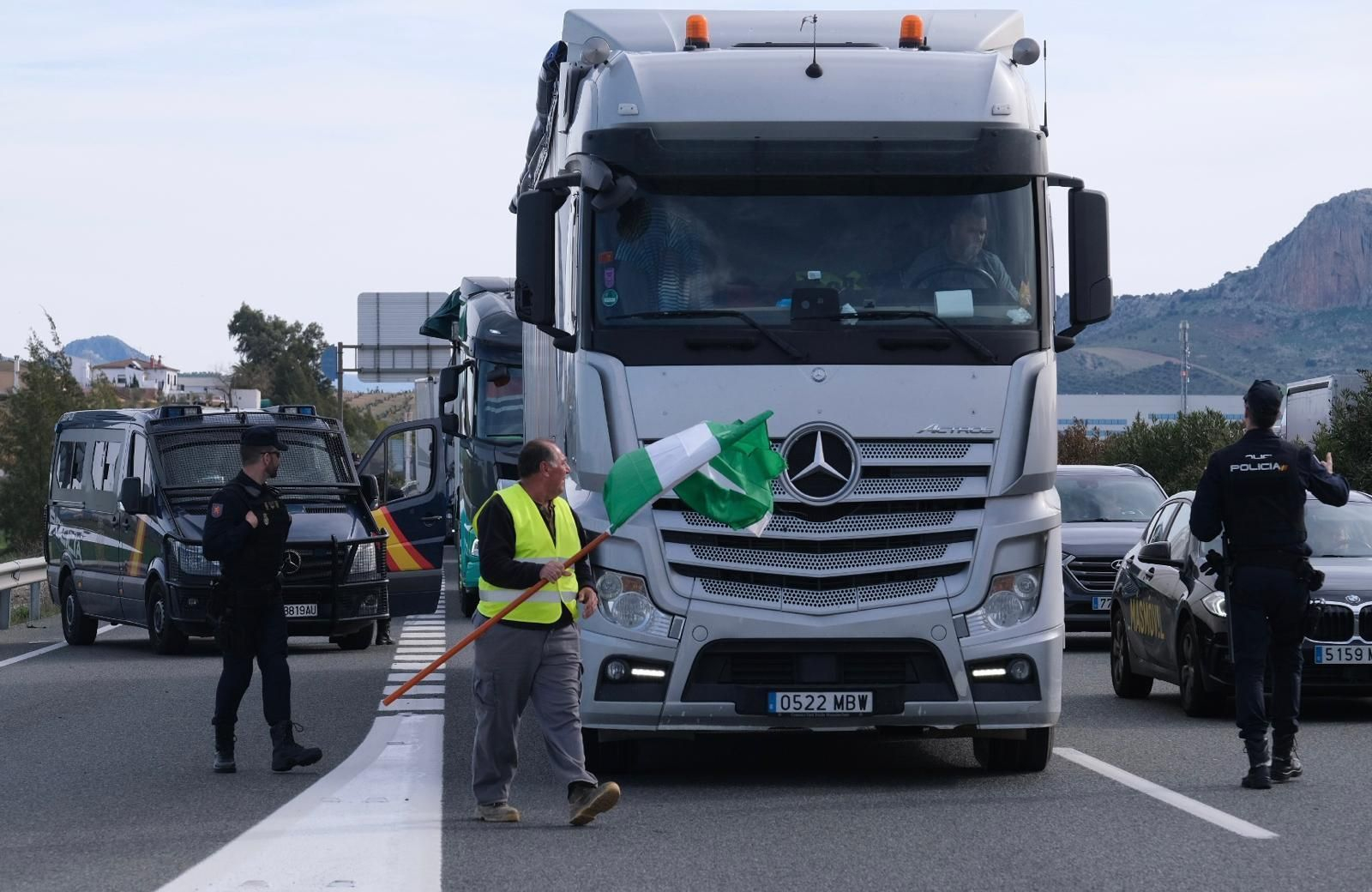 Tractorada en Málaga, la manifestación de los agricultores en fotografías