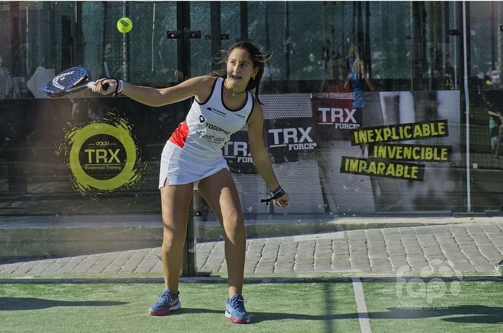 La jugadora portuense de padel Julieta Alemán.
