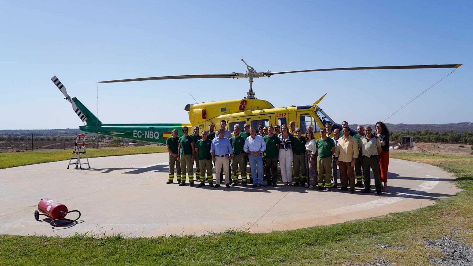 Visita al Cedefo de Valverde del Camino, este miércoles.