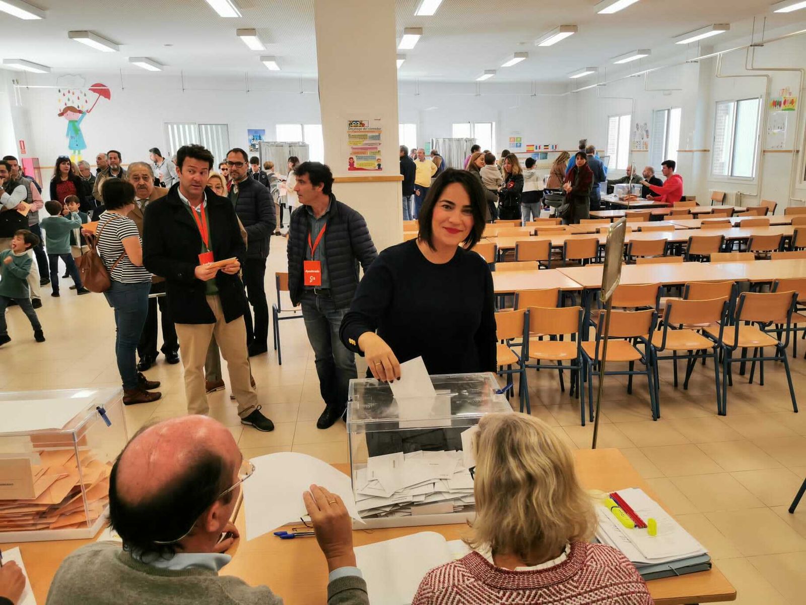 María del Carmen Martínez, diputada electa de Ciudadanos, votando el domingo en Jerez.