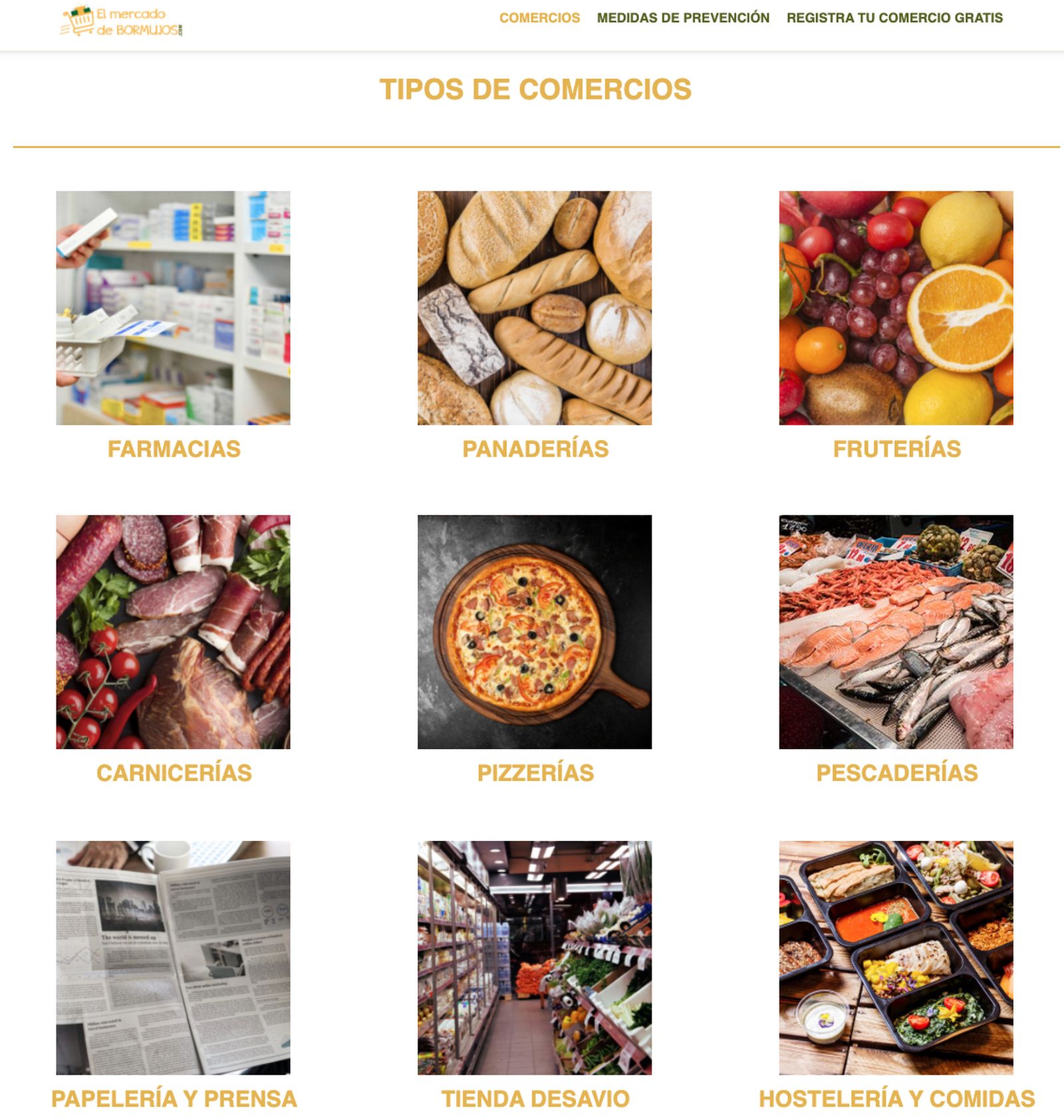 Imagen del nuevo  directorio digital de comercios de Bormujos