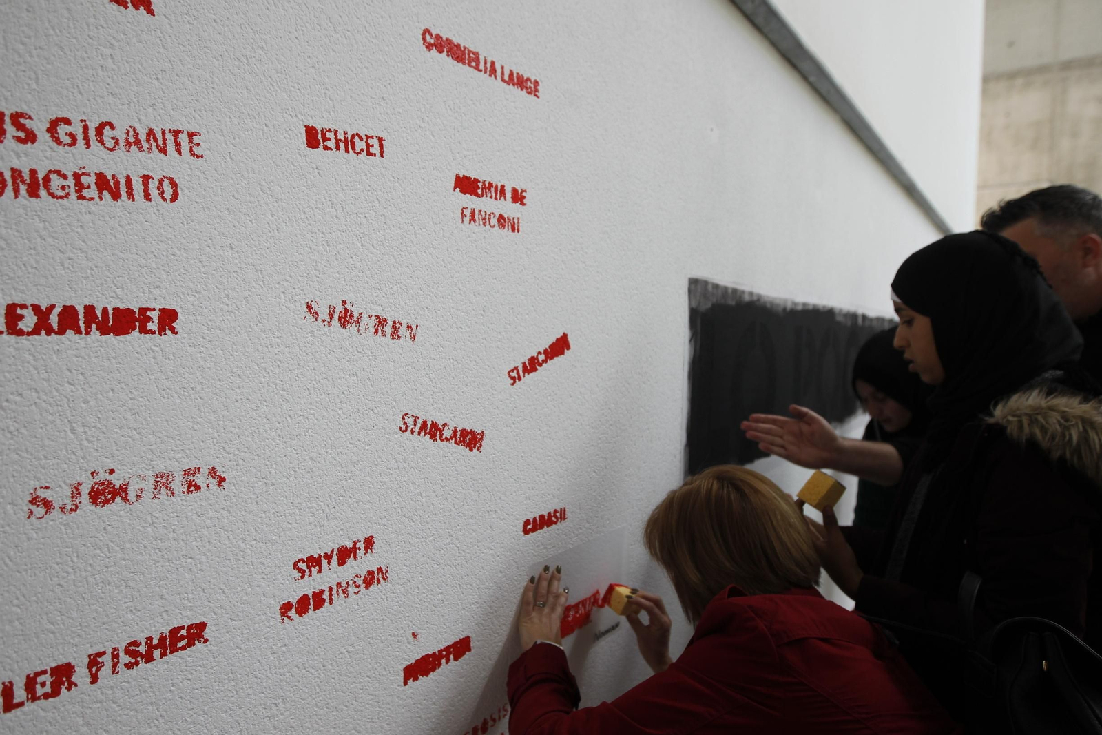 Fotos mural reivindicativo enfermedades raras Universidad de Almería-UAL