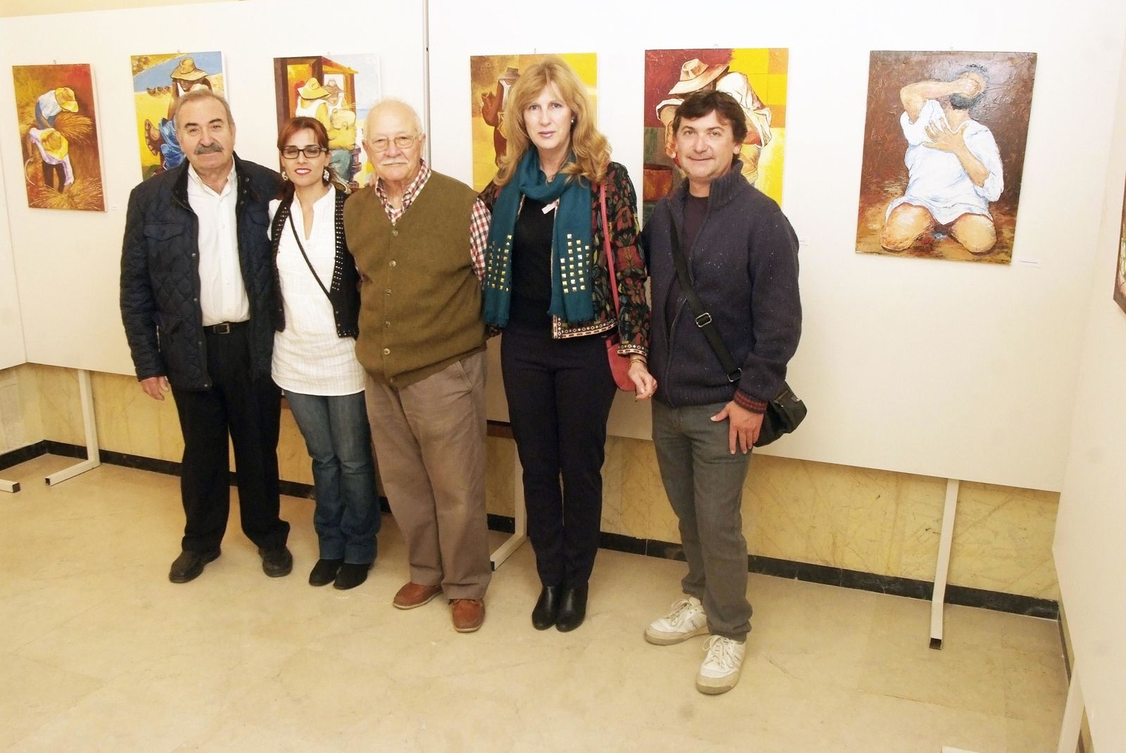 Vicente Pinillos con María Dolores Ortega, Manuel Cruz, Juan Ibáñez y Mariquina Ramos en el Faro roquetero.