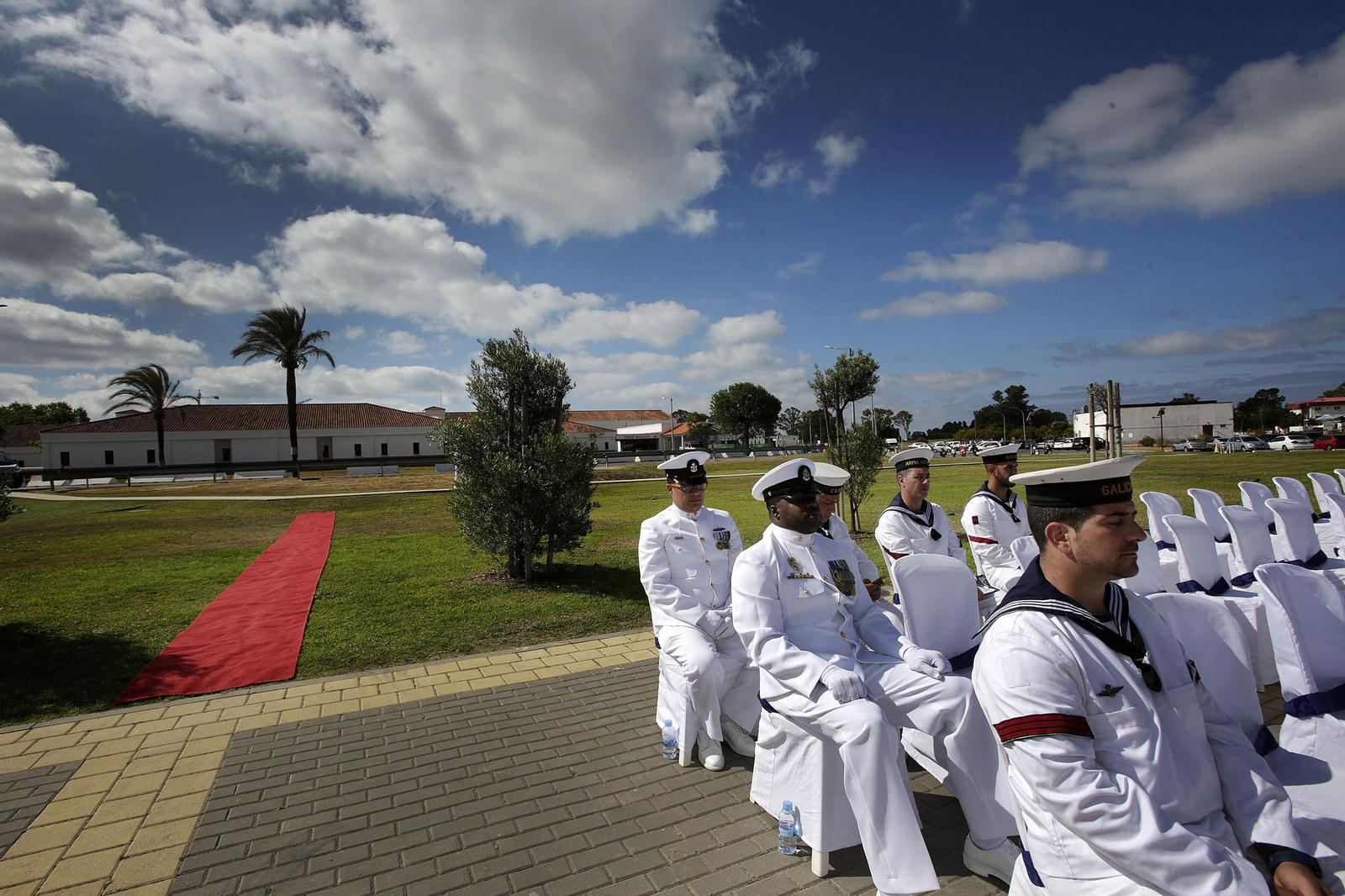 Acto de proclamación del nuevo jefe americano de la base naval de Rota