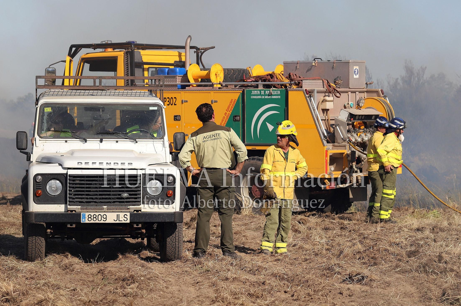 Imágenes del incendio en Doñana