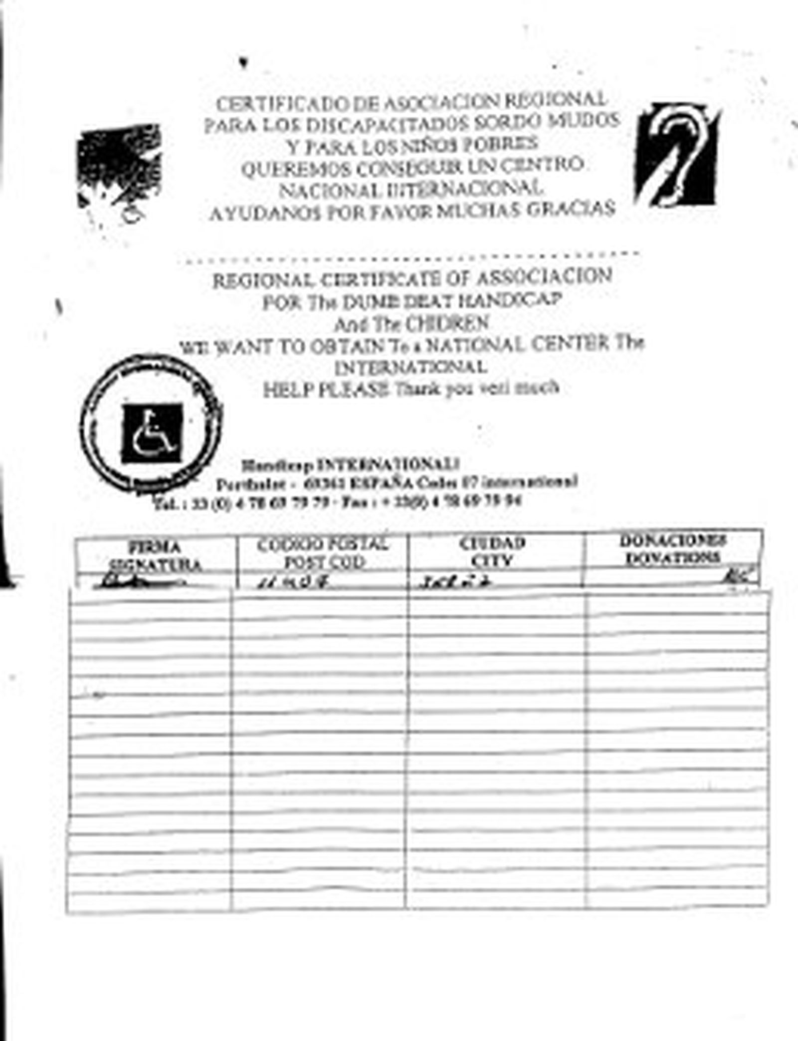 Alertan de una estafa en la que se pide dinero para discapacitados