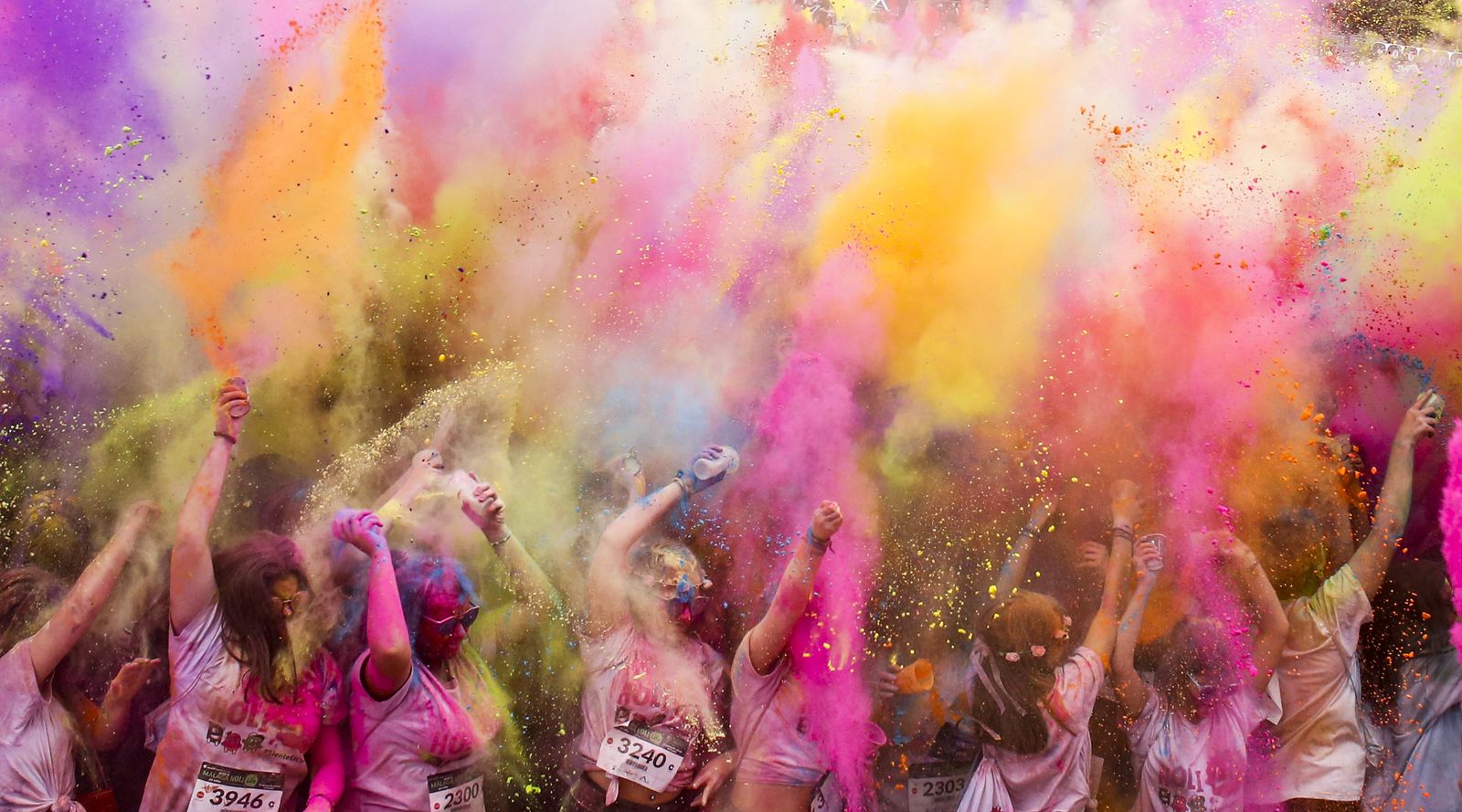 Imagen de archivo de una de las fiestas Holi que se celebran a lo largo de toda España