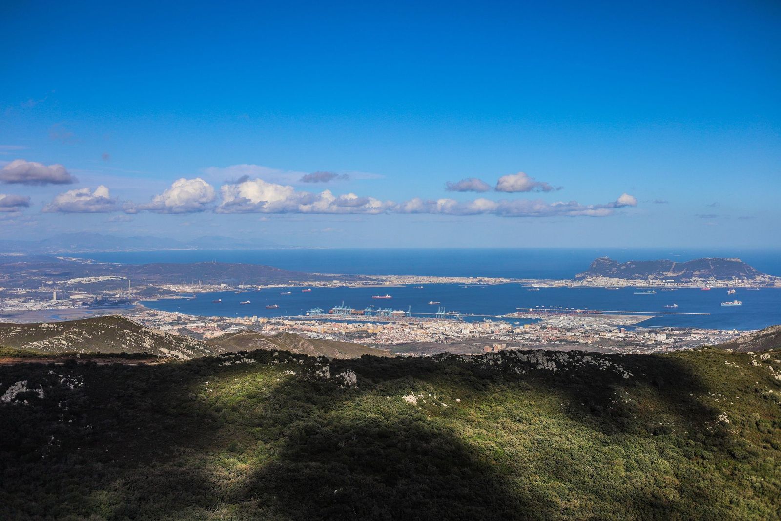 La Bahía de Algeciras desde la Sierra de la Luna.
