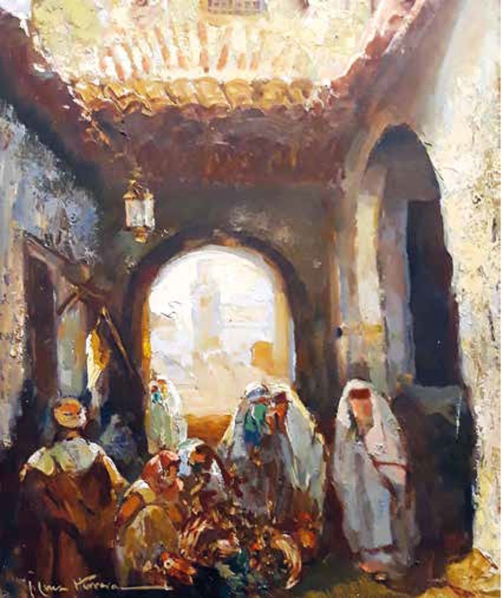 José Cruz Herrera. El arco. Óleo/lienzo (64x53 cm).