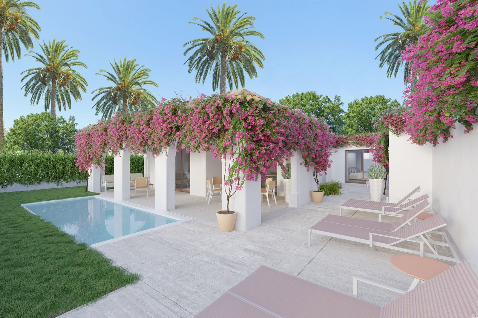 Exterior de una de las villas.