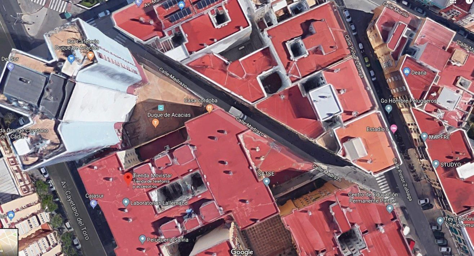 Imagen de Google Maps de viviendas en la calle Madrazo.