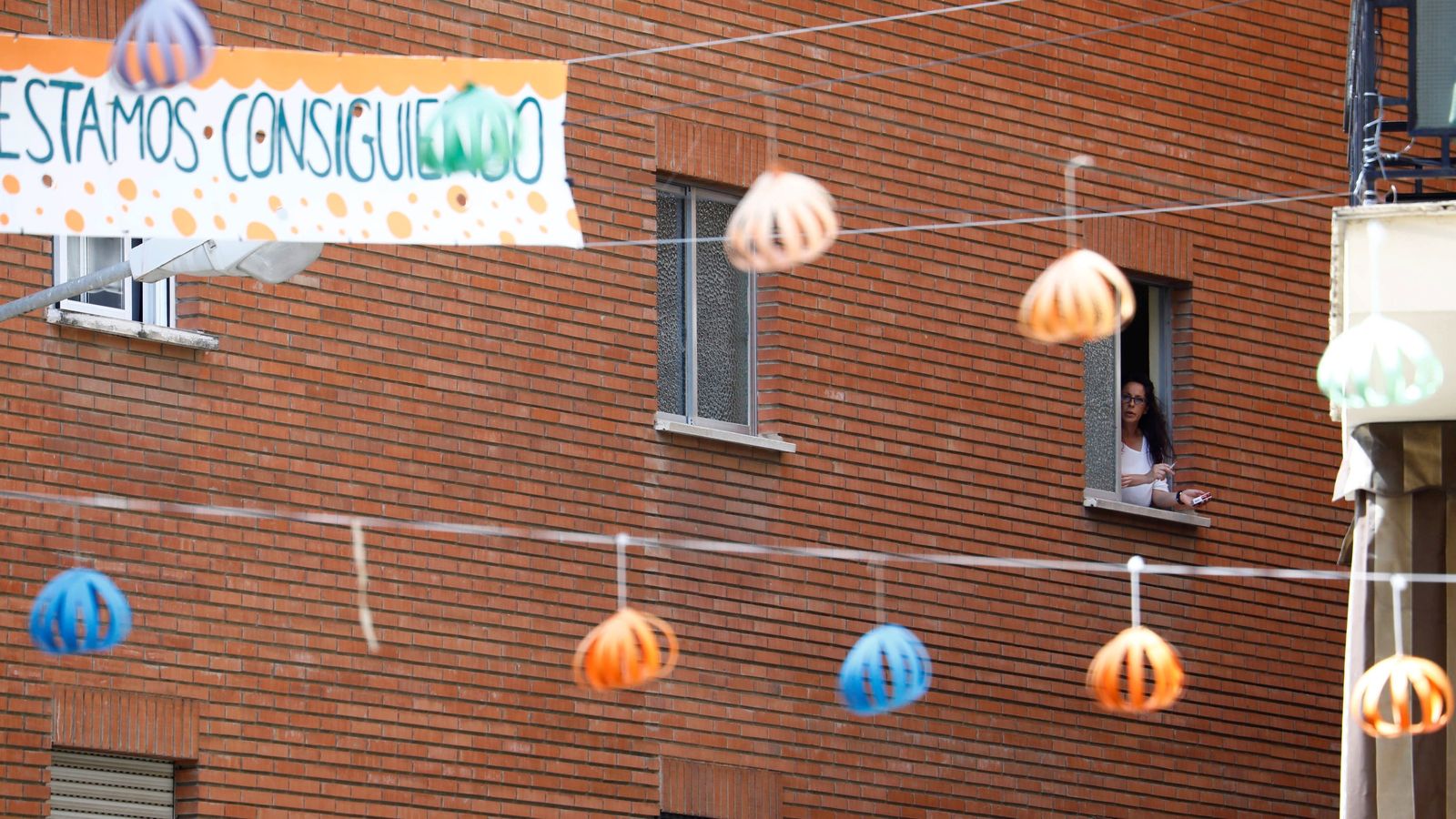 Balcones adornados en La Fuensanta.