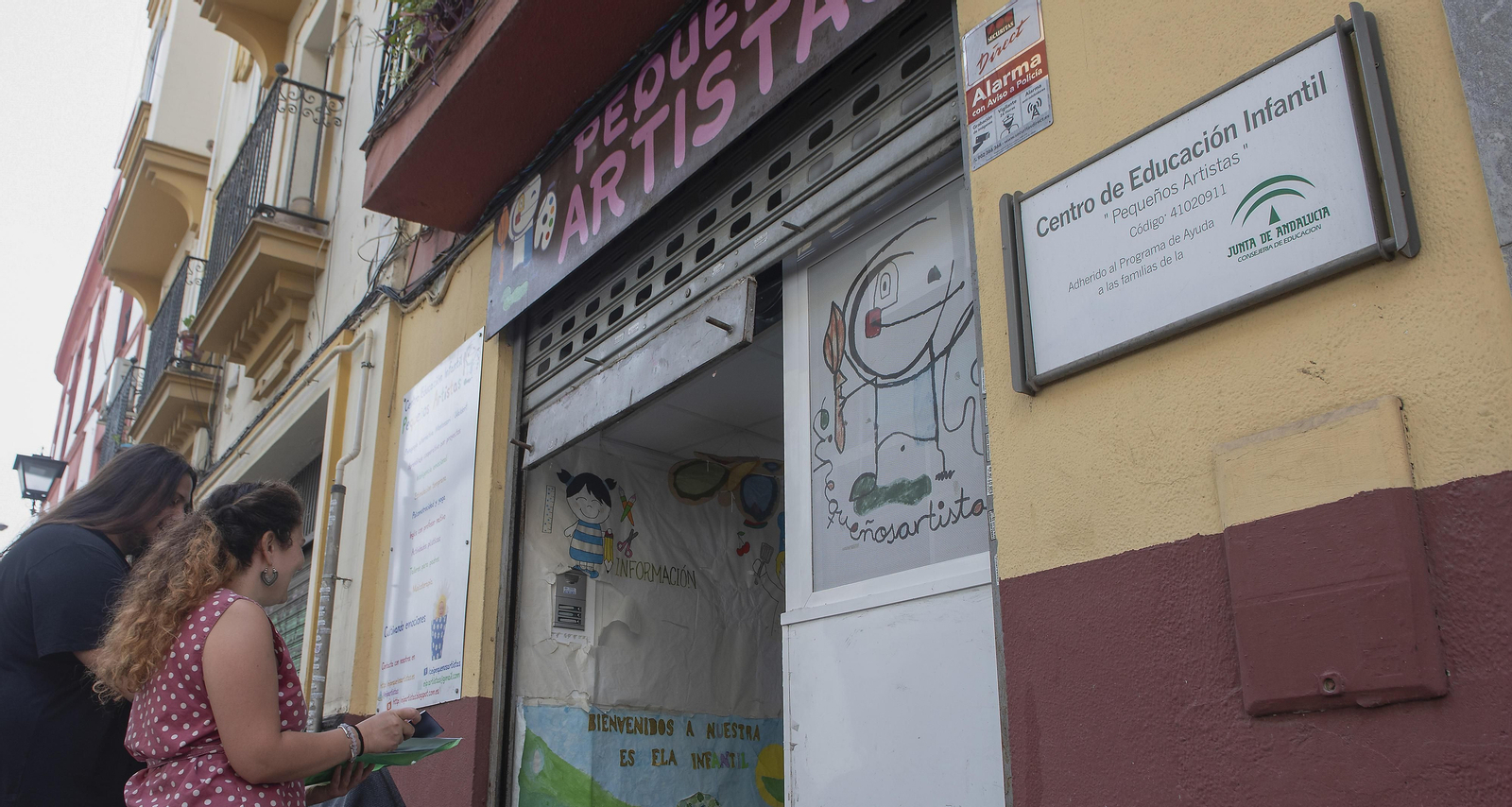 Una guardería en el centro de Sevilla, que ya se prepara para el inicio de curso.