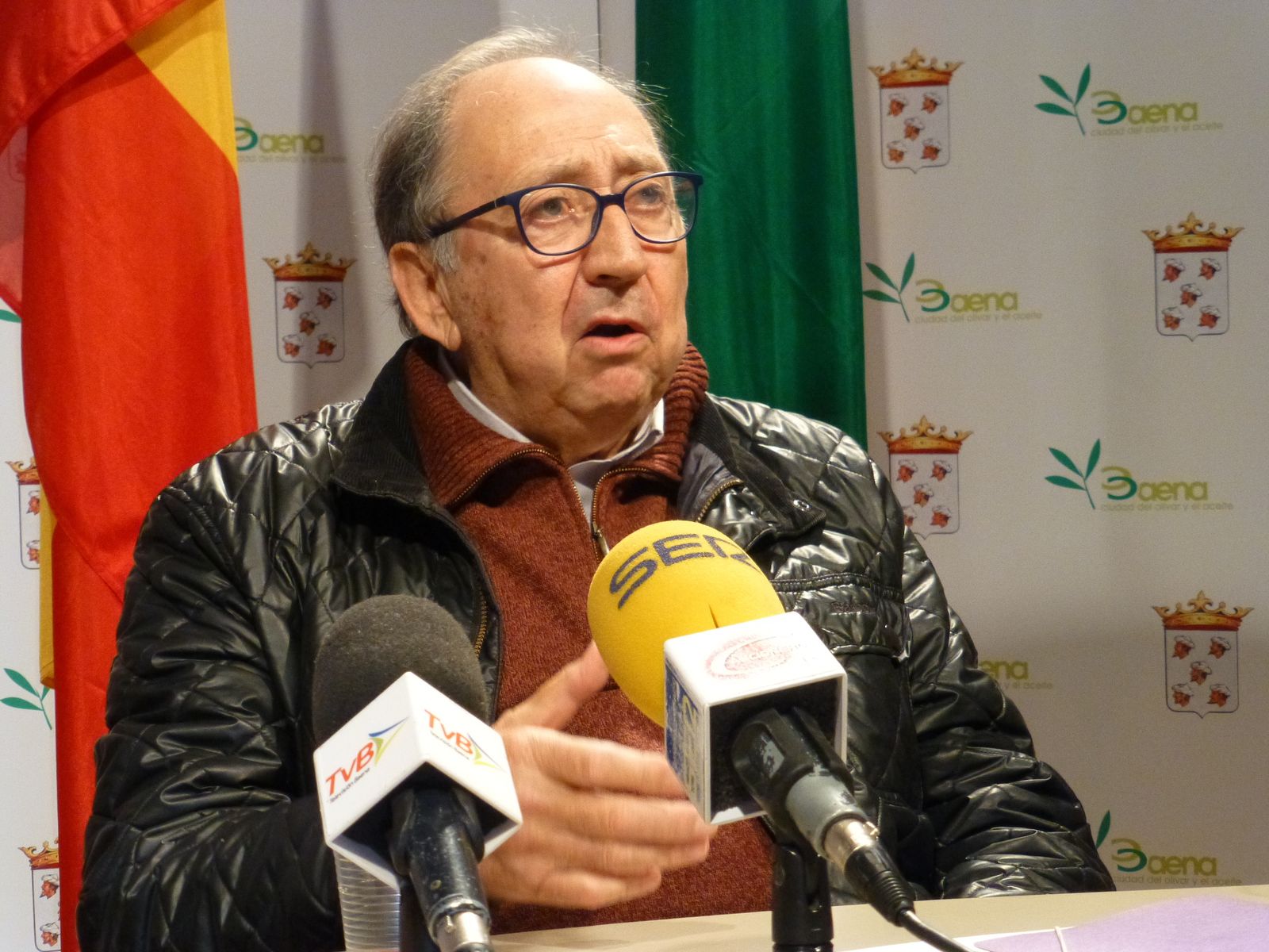 Luis Moreno, exalcalde de Baena, durante una comparecencia este jueves.