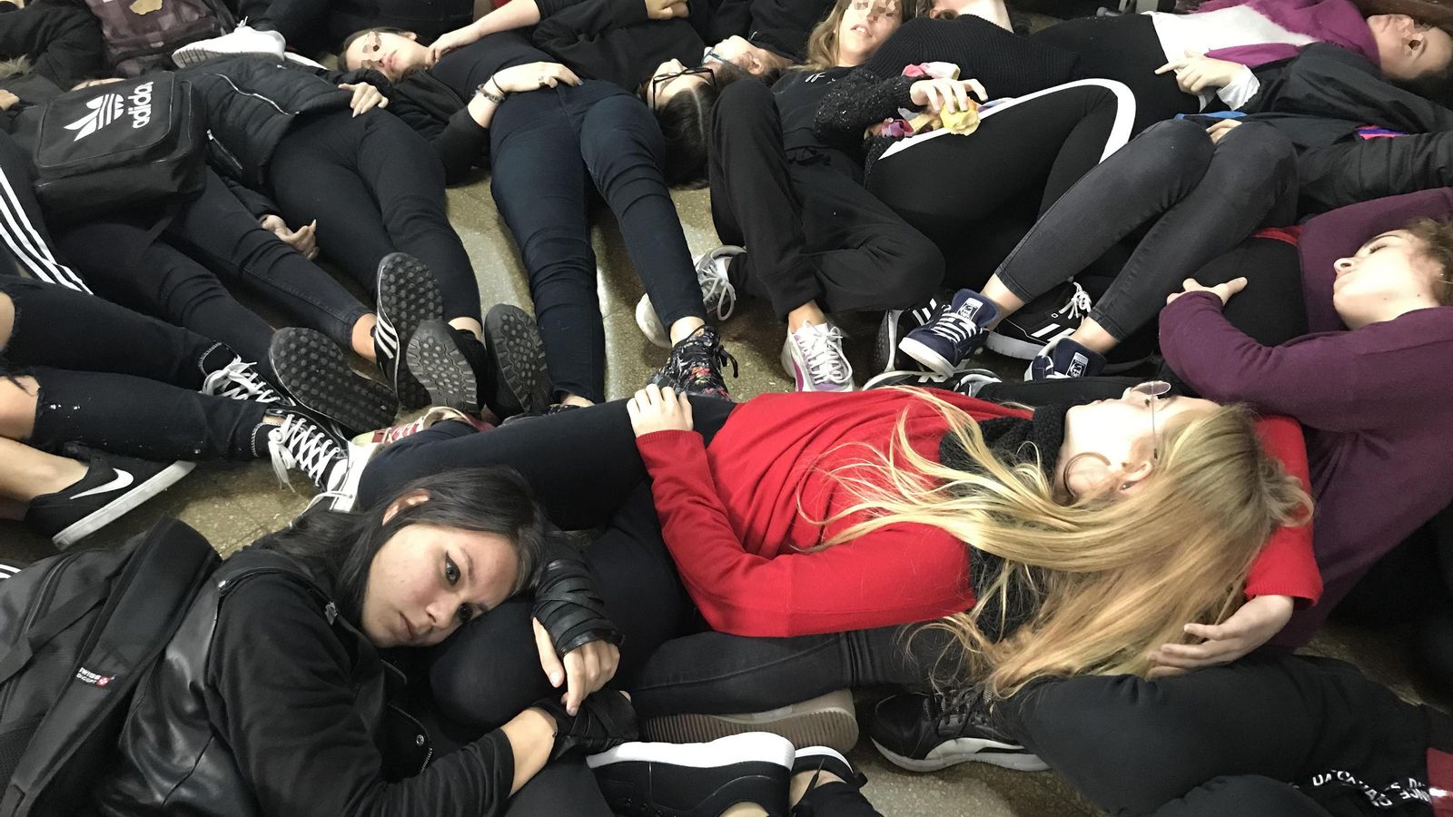 Alumnas del IES San Isidoro participantes en la acción.