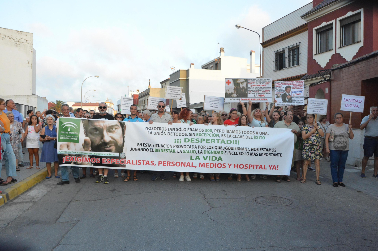 Manifestación por la sanidad pública en La Línea