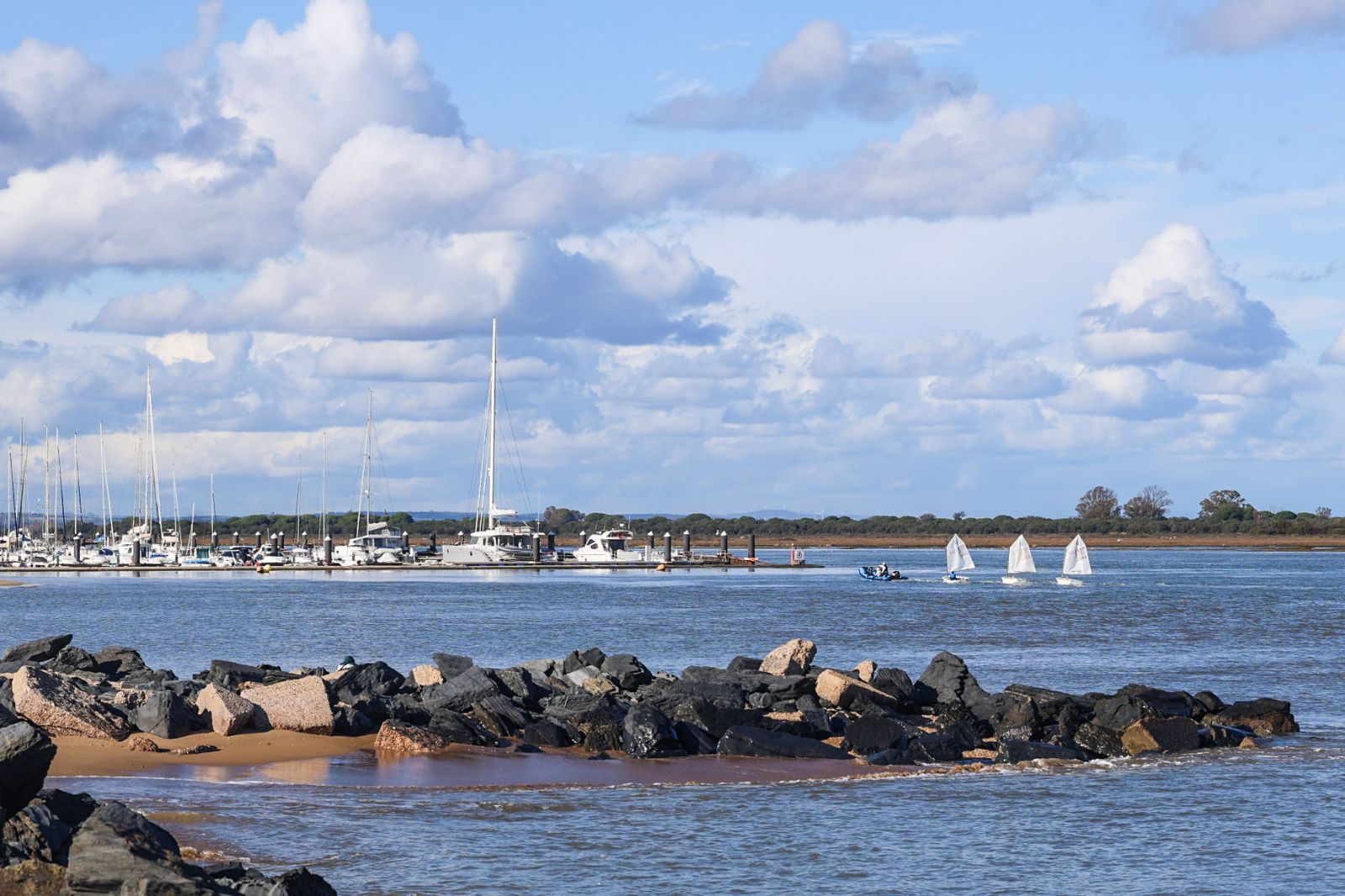 Fotos de la playa de Punta Umbría tras las últimas borrascas