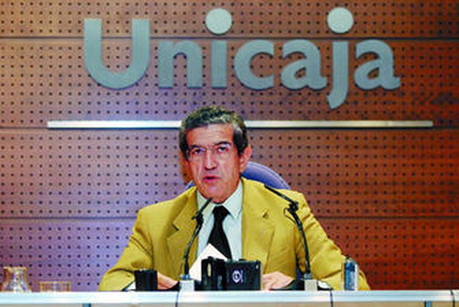 Braulio Medel, presidente de Unicaja, en una comparecencia reciente.
