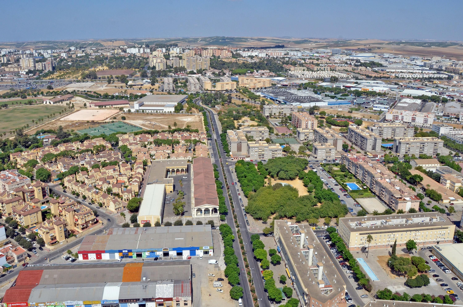 Vista área de Jerez.