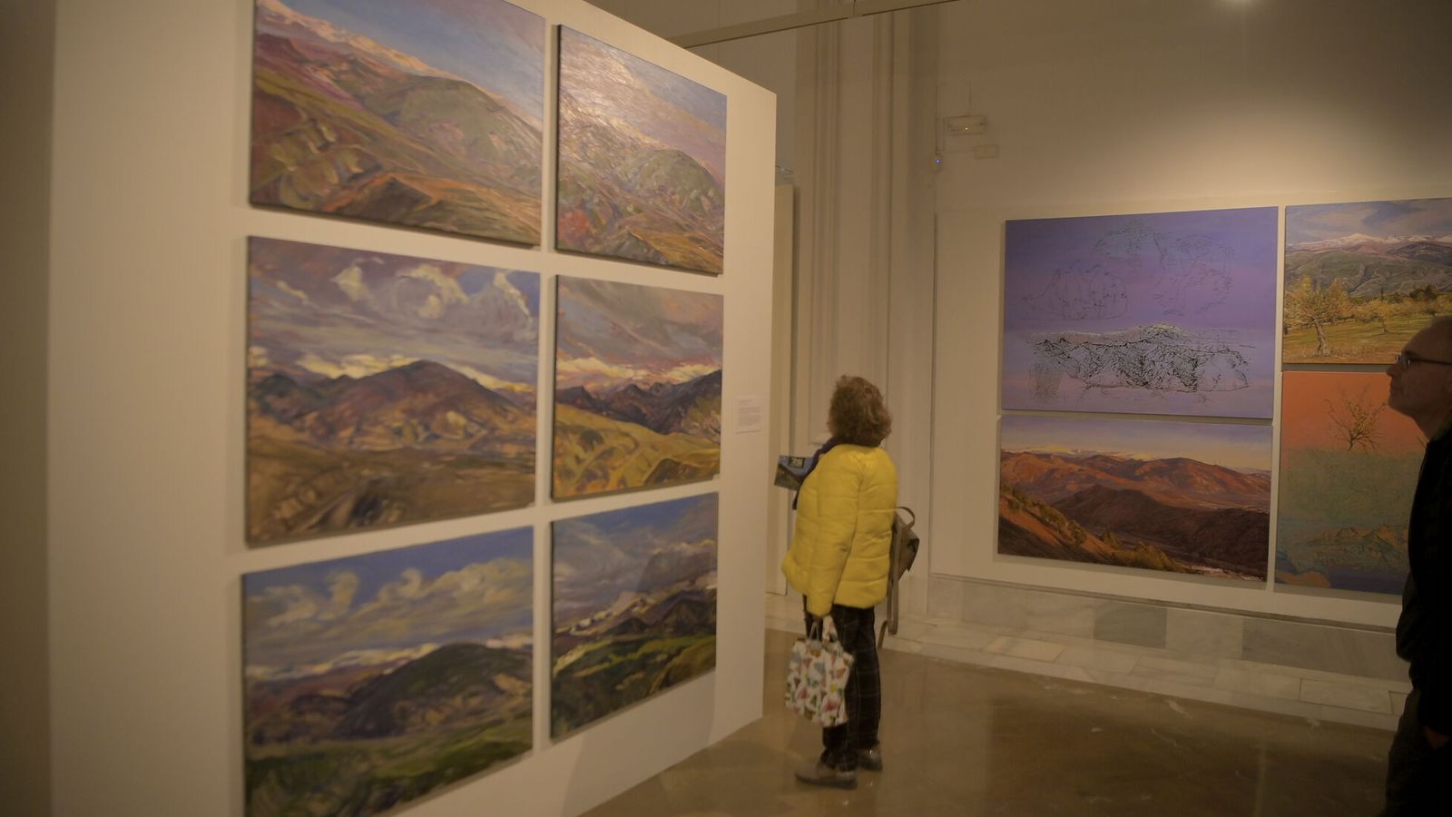 Algunos de los cuatros que pueden verse en la muestra.